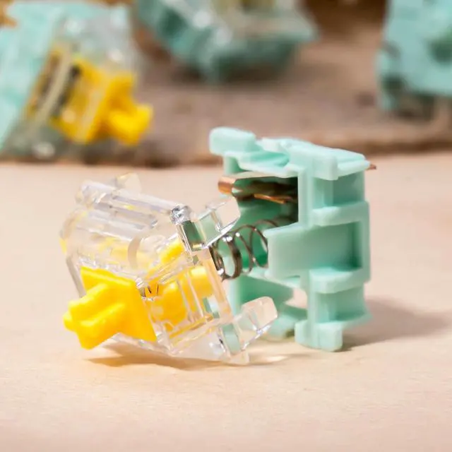 Alt view image 5 of 5 - Gateron Jade Series 3.0 Yellow Keyboard Switches,Linear 3-Pin 55gf 20mm Dual-Stage Spring Pre-lubed Switches for MX Mechanical Keyboard(Yellow,108Pcs)