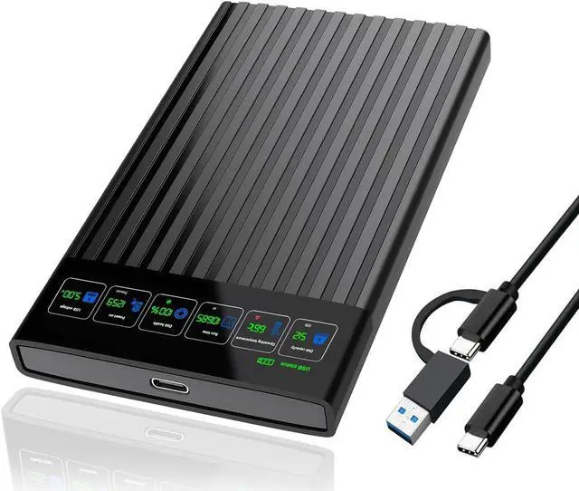 Main image of HWAYO 2.5'' 750GB Portable External Hard Drive with LCD Display HD Screen USB3.1/3.2 Type C HDD Storage for PC, Desktop, Laptop, Mac OS, Xbox One, PS4, PS5