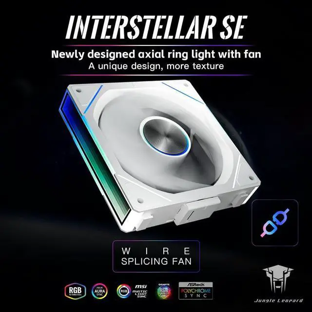 Alt view image 5 of 5 - ICOLER PC Fan JM-SE 3IN1 White Edition 120 Infinity Mirror Module Daisy-Chain 5V ARGB PWM Case Fan 120mm Triple Pack Suitable for Computer Case & CPU Cooling