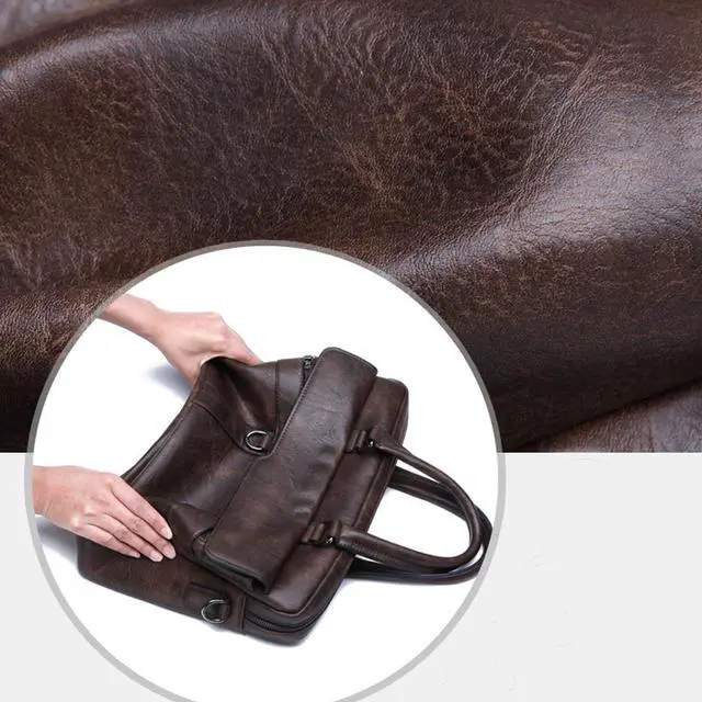 Alt view image 3 of 5 - JINGTIANCD leather Laptop Bag for Men 16 inch Laptop Briefcase Waterproof,Computer Handbags Shoulder Crossbody Bag Business (Brown)