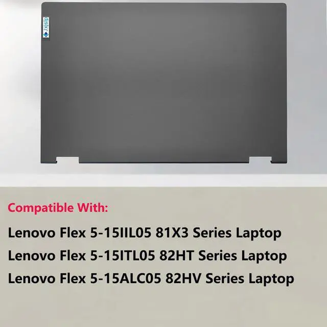 Alt view image 2 of 5 - Jxjslp Replacement LCD Back Cover for Lenovo Ideapad Flex 5-15ITL05 82HT 5-15ALC05 82HV 5-15IIL05 81X3 Series Laptop 5CB0Y85681 5CB0R75479 5CB1B02477 Real Case Top Lid