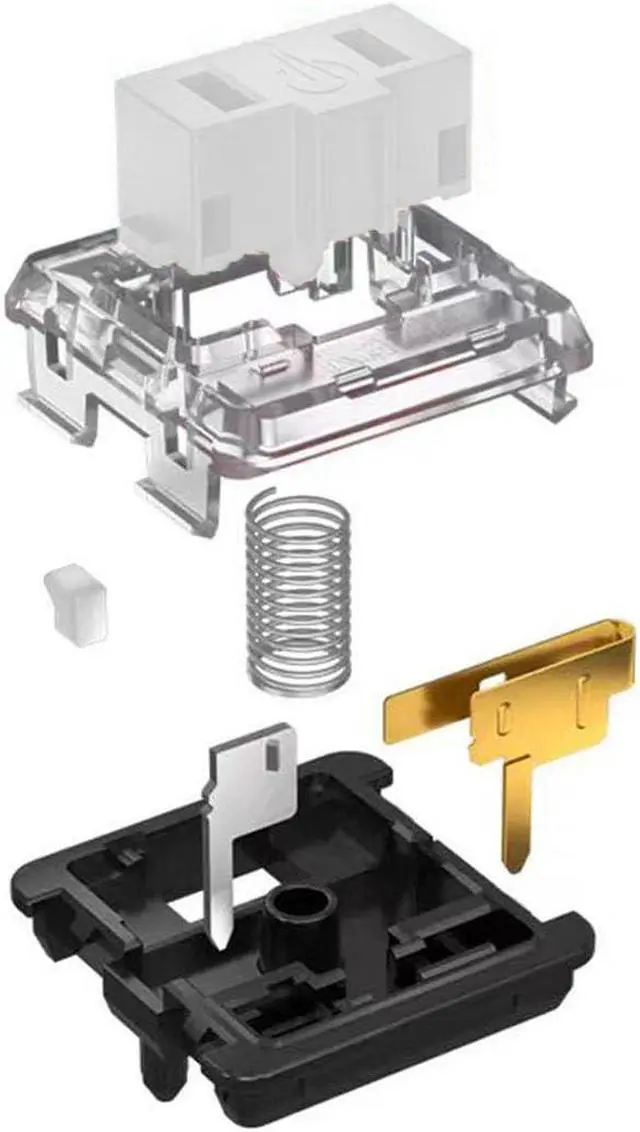 Alt view image 4 of 5 - Mciepny Kailh Choc Low Profile White Clicky Switch, 5-Pin 50gf 1350 Chocolate Switch,RGB SMD,for Mechanical Gaming Keyboard (Choc White 72pcs)