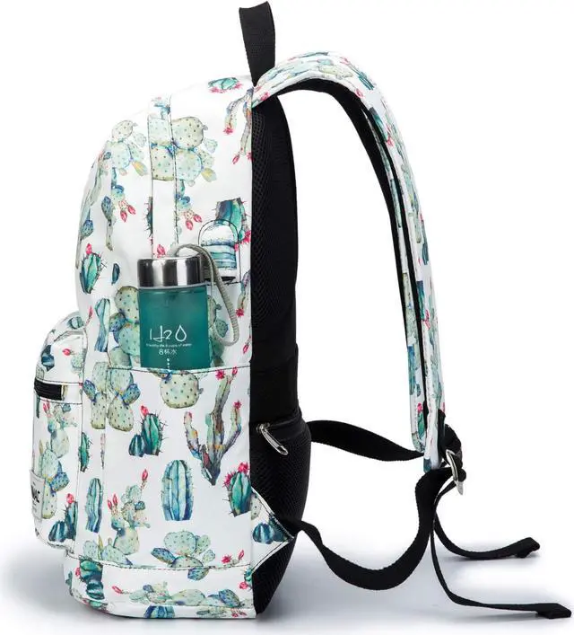 Alt view image 4 of 5 - Kinmac Water Resistant Laptop Travel Outdoor Backpack with USB Charging Port for 13 inch 14 inch and 15.6 inch Laptop (Cacti)