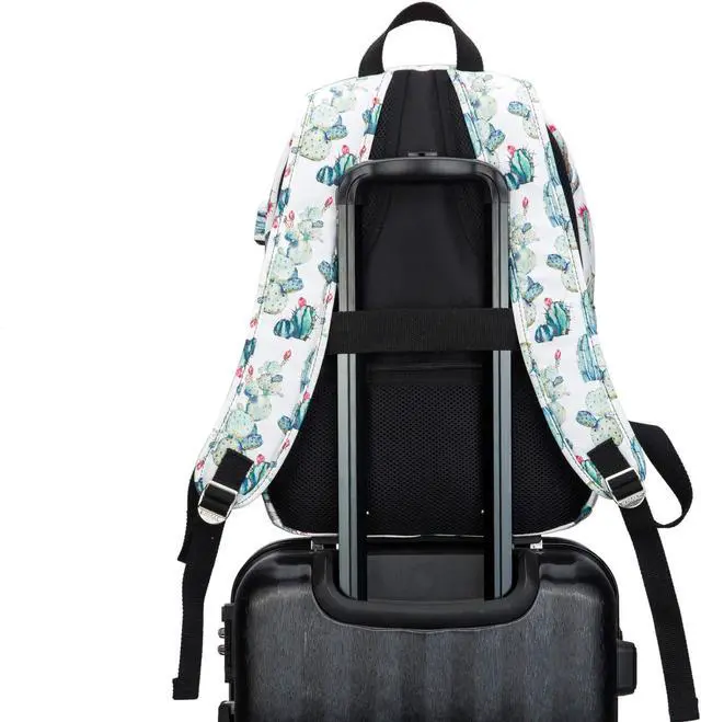 Alt view image 3 of 5 - Kinmac Water Resistant Laptop Travel Outdoor Backpack with USB Charging Port for 13 inch 14 inch and 15.6 inch Laptop (Cacti)