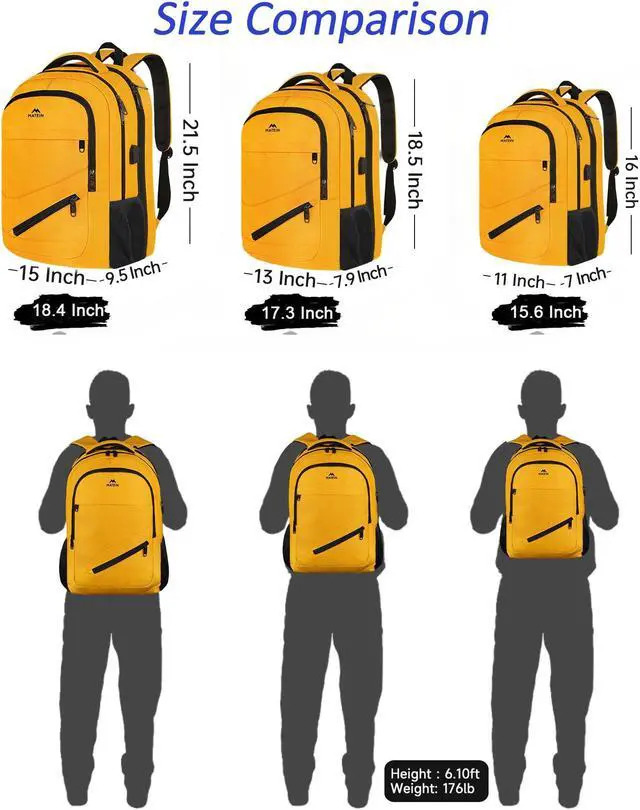 Alt view image 4 of 5 - MATEIN 18.4 Inch Travel Backpack TSA Approved for Men Women, 50 L Carryon Backpack with Laptop Compartment and Multiple Pockets, Extra Large Computer Laptop Bag for College Hiking