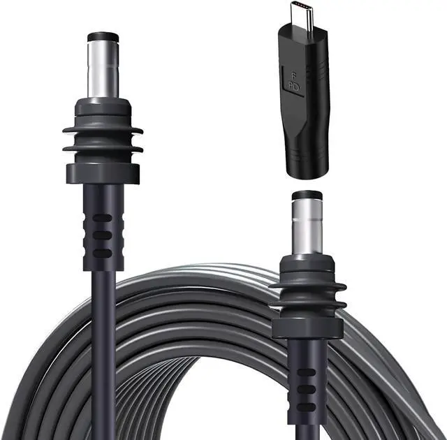 Main image of Starlink Mini DC Power Cable with USB C to DC Adapter, USB C to DC Power Cable for Starlink Mini, Compatible with 65W+ PD 20V Protocol Power Supply/Source, Indoor/Outdoor Grey(15M+ USB-C Adapter)