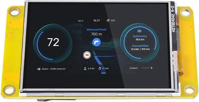 Main image of Nextion HMI Display 2.4 Discovery Series NX3224F024 LCD-TFT Resistive Touch Screen 320×240, Suitable for Racing Dashboard, 3D Printer, etc.