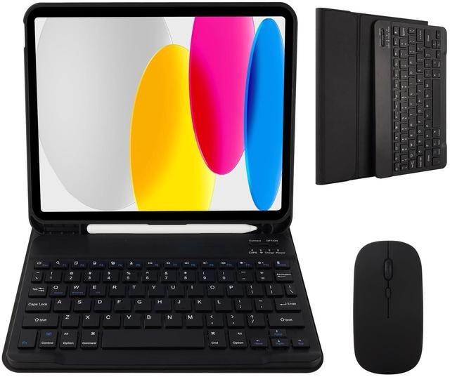 Main image of Nsyee Keyboard Case with Mouse Compatible with iPad A16 11 inch 2025 (A3354/A3355/A3356), iPad 10th Generation 10.9 inch 2022 (A2696/A2757/A2777), Detachable Bluetooth US Layout Keyboard Mouse Set