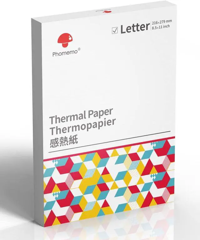 Alt view image 3 of 5 - Phomemo Q302 Bluetooth Printers for Home Use with 200Pcs Thermal Paper 8.5 x 11, Upgraded Inkless Thermal Printer Support US Letter/A4/A5/B5, Wireless Wifi Printer for Business Office