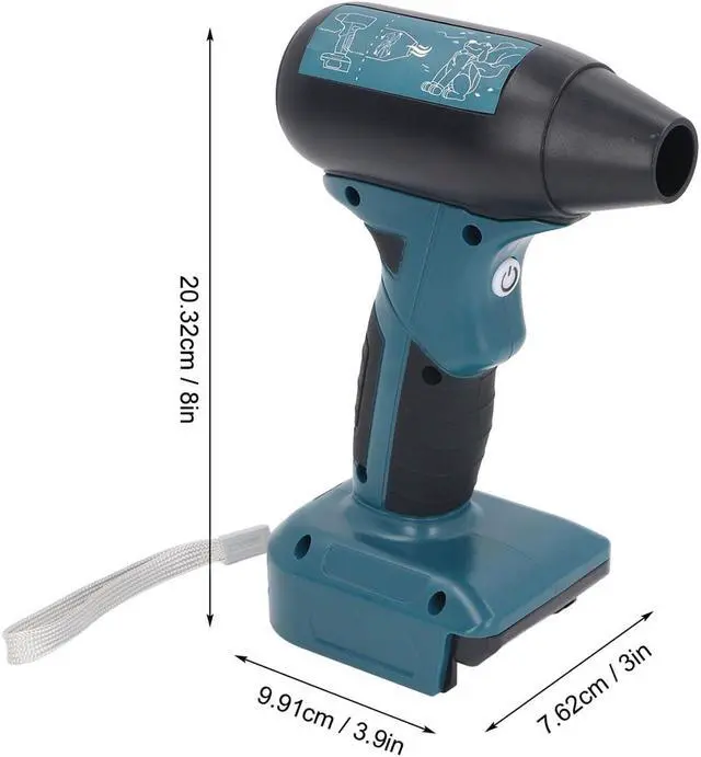 Alt view image 4 of 5 - Handheld Mini Dry Mini Blower, 130000RPM Powerful 4 Speed Cordless Compressed Air Duster for BAT622 BAT609 BAT618G BAT609G BAT618 18V Battery,Blue