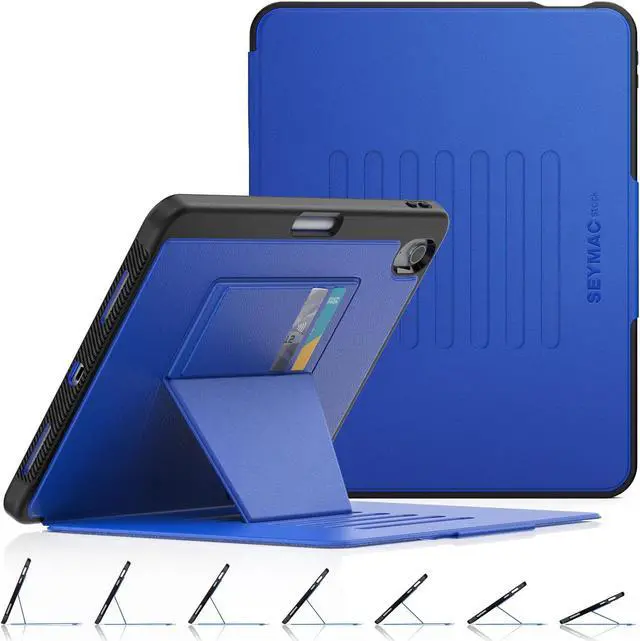 Main image of SEYMAC stock Case for iPad Air 11 inch (M2) 2024/ Air 6th Generation, Auto Sleep/Wake Case with Magnetic Multi-Angles Stand, Card Slot, Blue