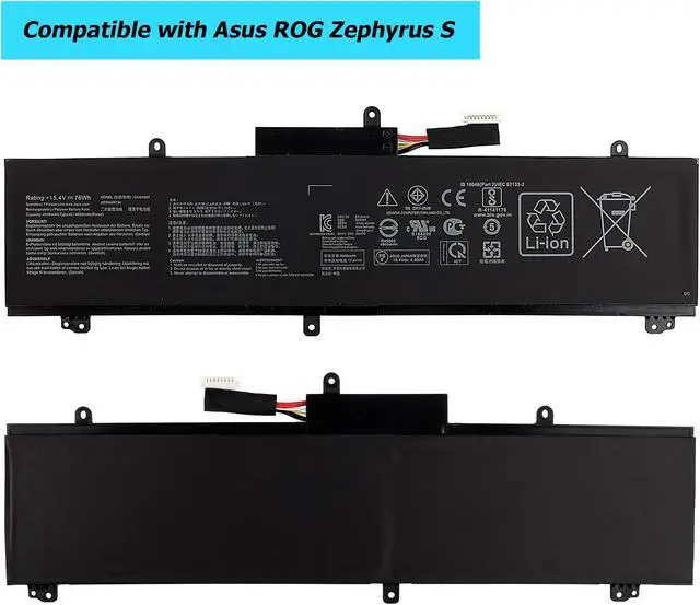 Alt view image 2 of 4 - Vvsialeek [New] C41N1837 76Wh Laptop Replacement Battery for ASUS ROG Zephyrus S GA502DU GA502GU GU502DU GU502GU GU502GV GU532GU GU532GV GX502GV GX502GW GX532GV GX532GW Series Notebook 4940mAh.
