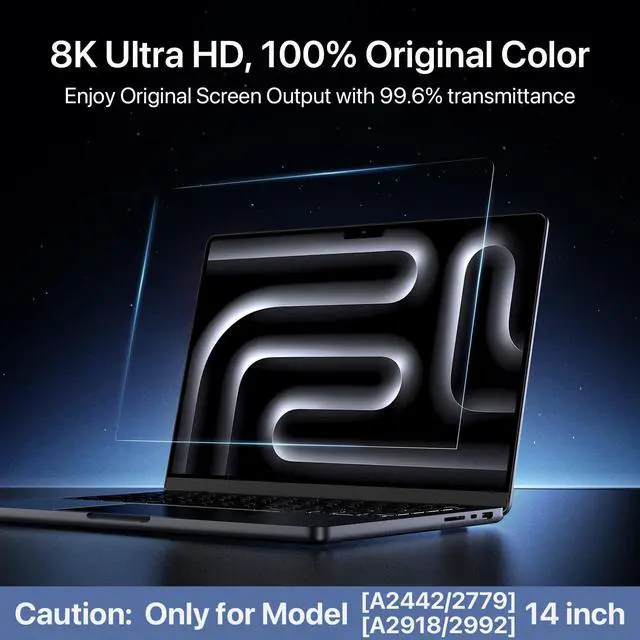 Alt view image 5 of 5 - Soonjet Compatible with MacBook Pro 14 inch Case & AR Screen Protector
