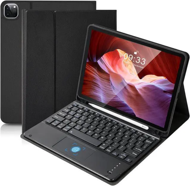 Main image of SOPPY Keyboard Case with Touchpad for iPad Air 11-inch (M3 2025 / M2 2024) & Air 5th/4th Gen & iPad Pro 11 inch (1st/2nd/3rd/4th Gen), Detachable Bluetooth Keyboard Cover, Rechargeable, Black
