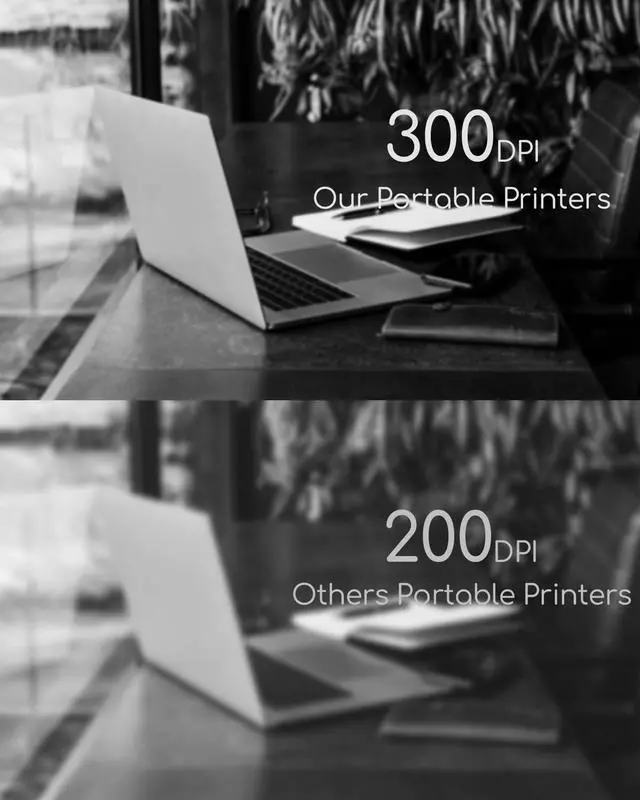Alt view image 5 of 5 - TATTMUSE Portable Thermal Printer, Bluetooth Portable Printers Wireless for Travel, Small Inkless Mobile Printer for Phone Laptop, Support 8.5'' x 11'' US Letter/A4/4.33''/3.14''/2.08'' Thermal Paper