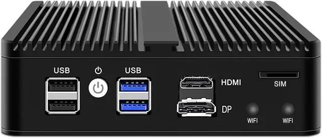 Alt view image 2 of 4 - Tuofudun J4125 Micro Firewall Appliance, 4X InteI i226 LAN, Fanless Mini PC Router, 8GB DDR4 128GB SSD, RJ45 Console, 3G/4G SIM Slot, AES-NI