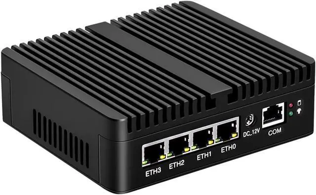Alt view image 3 of 4 - Tuofudun J4125 Micro Firewall Appliance, 4X InteI i226 LAN, Fanless Mini PC Router, 8GB DDR4 128GB SSD, RJ45 Console, 3G/4G SIM Slot, AES-NI