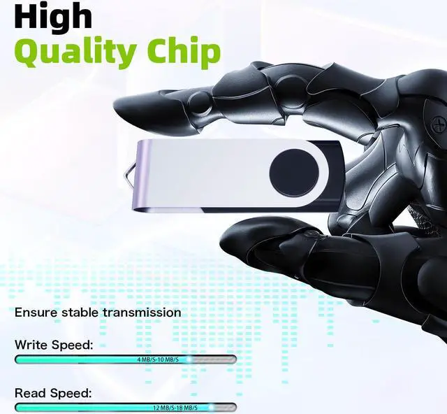 Alt view image 2 of 5 - 64GB Flash Drive 10 Pack, Wooolken USB 2.0 Thumb Drive Bulk Pen Drive Metal Swivel Memory Stick 64GB 10 Colors Multipack Value Zip USB Drives with Lanyard