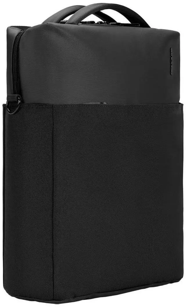 Alt view image 2 of 5 - Incase A.R.C. Tech Tote - 14L Laptop Bag and Travel Backpack, Faux Fur Laptop Compartment, Removeable Shoulder Strap, RFID Blocking Tech Pocket, Internal Water Bottle Pocket - Black