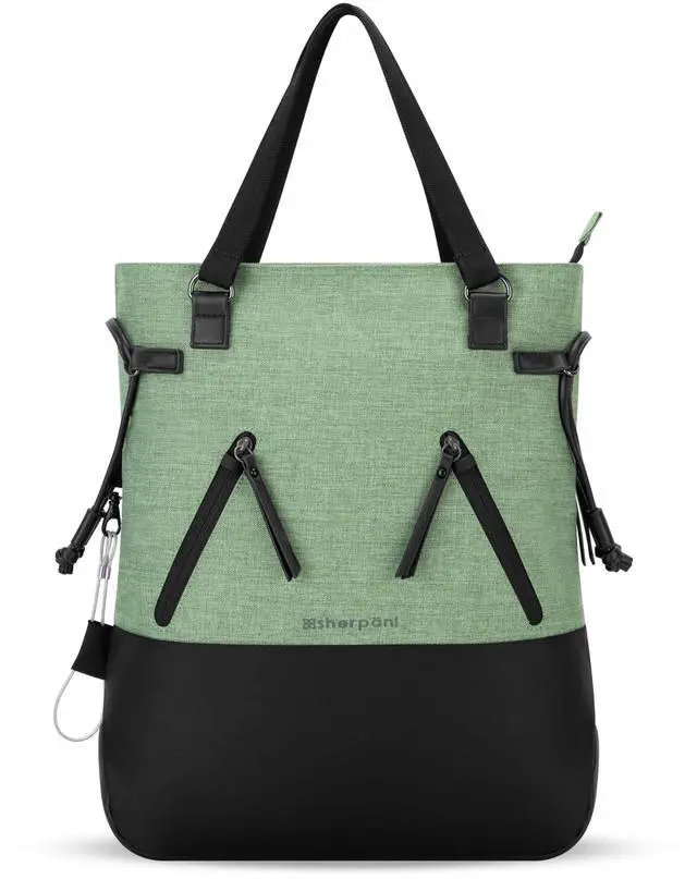 Main image of Sherpani Tempest, Anti Theft Convertible Backpack Tote, 14L Travel Backpack, Travel Gifts for Women, Handbags, RFID Protection, Metal Hardware, Fits 15 Laptop (No Sleeve) (Basil)