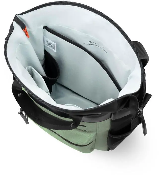 Alt view image 5 of 5 - Sherpani Soleil, Anti Theft Convertible Backpack, 3 in 1 Tote Bag, Crossbody Purse, 18L Travel Backpack, Travel Gifts for Women, RFID Protection, Metal Hardware, Fits 15 Laptop (Basil)