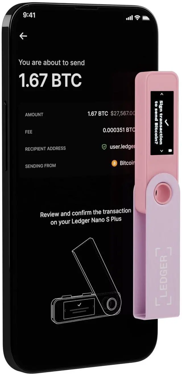 Alt view image 4 of 5 - Ledger Nano S Plus (Pastel Pink): The Perfect Entry-Level Hardware Wallet to securely Manage All Your Crypto and NFTs. (Not Compatible with iOS)