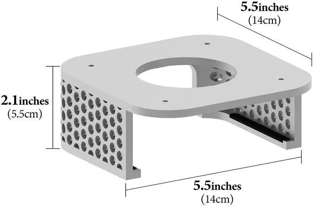 Alt view image 5 of 5 - Geekria Desktop Computer Under Desk Mount, Compatible with Apple 2024 Mac mini M4/ 2024 Mac mini M4 Pro, 3D Printed Monitor Mount - Wall Mount- VESA Stand- Accessories (Silver)