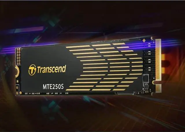 Alt view image 5 of 5 - Transcend 1TB MTE250S NVMe Internal Gaming SSD Solid State Drive - Gen4x4 PCIe, M.2 2280 with Graphene Heatsink, Compatible with PS5, Up to 7,200MB/s - TS1TMTE250S