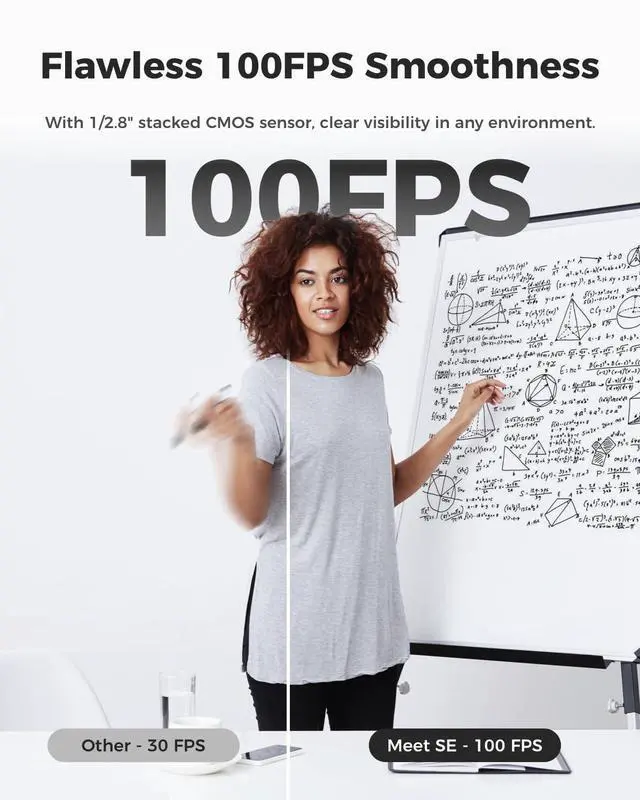 Alt view image 2 of 5 - OBSBOT Meet SE 1080P 100FPS Webcam & Remote Combo. AI Framing Streaming Camera with 1/2.8" Sensor, Beauty Mode, Gesture Control, Staggered HDR, Web Camera for Desktop Computer, Laptop, Meeting.