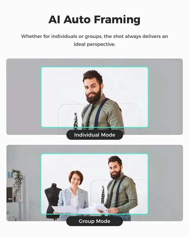 Alt view image 4 of 5 - OBSBOT Meet SE 1080P 100FPS Webcam & Remote Combo. AI Framing Streaming Camera with 1/2.8" Sensor, Beauty Mode, Gesture Control, Staggered HDR, Web Camera for Desktop Computer, Laptop, Meeting.