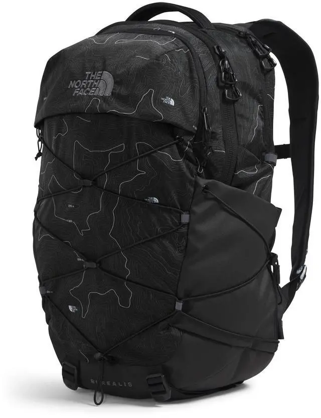 Alt view image 2 of 5 - THE NORTH FACE Borealis Commuter Laptop Backpack - PFAS Free, TNF Black Topo Print/Smoked Pearl, One Size