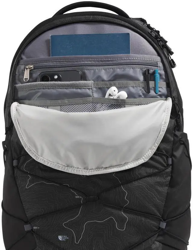 Alt view image 3 of 5 - THE NORTH FACE Borealis Commuter Laptop Backpack - PFAS Free, TNF Black Topo Print/Smoked Pearl, One Size