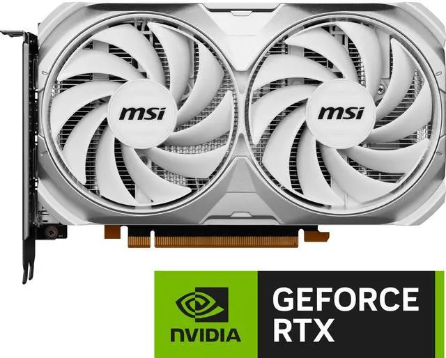 Alt view image 2 of 5 - MSI Gaming GeForce RTX 4060 8GB GDRR6 Extreme Clock: 2505 MHz 128-Bit HDMI/DP Nvlink TORX Fan 4.0 Ada Lovelace Architecture Graphics Card (RTX 4060 Ventus 2X White 8G OC)