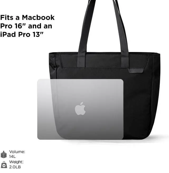 Alt view image 2 of 5 - ALPAKA Metro Tote 14L,Water-Resistant Everyday Carry Bag,16" Laptop Sleeve, Tablet Pocket & Detachable Key Clip - External Water Bottle Holder - Commuter-Approved for Work, Travel, Urban Adventures
