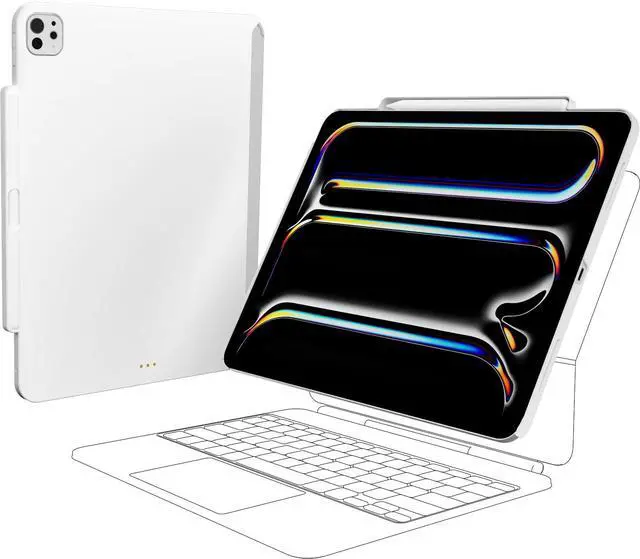 Main image of SwitchEasy CoverBuddy Lite for 2024 iPad Pro 13" - Case Compatible with Magic Keyboard for iPad Pro (M4), with Apple Pencil Pro Pencil Holder - White