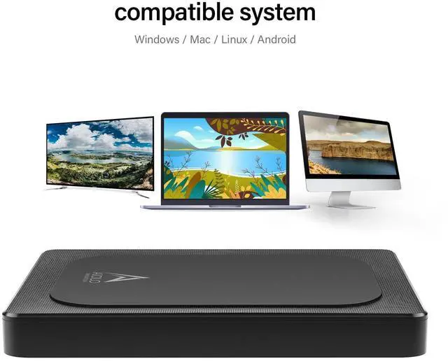 Alt view image 3 of 5 - Aiolo Innovation 1TB External Hard Drive Ultra Slim Portable HDD-USB 3.0 USB-C for PC, Mac, Laptop, PS4, Xbox one,Xbox 360