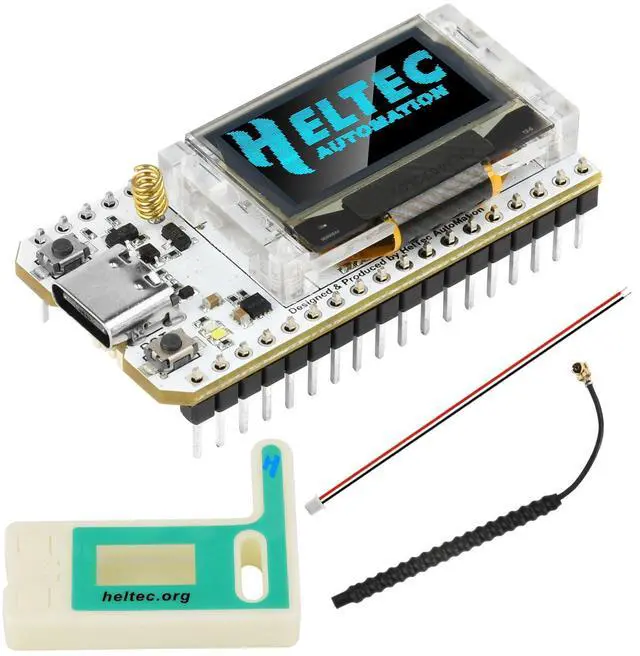 Main image of SX1262 LoRa V3 ESP32 Lora with Case,ESP32 LX7 Dual-core 0.96 inch Blue OLED Blue-Tooth,Type C WI-FI Kit 32 Module CP2012 IOT Development Board 863 MHZ-928 MHz