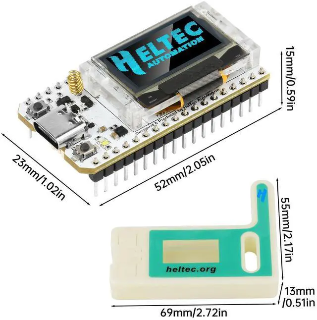 Alt view image 2 of 5 - SX1262 LoRa V3 ESP32 Lora with Case,ESP32 LX7 Dual-core 0.96 inch Blue OLED Blue-Tooth,Type C WI-FI Kit 32 Module CP2012 IOT Development Board 863 MHZ-928 MHz