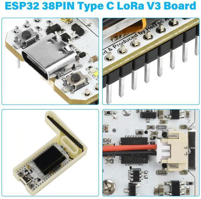 Alt view image 5 of 5 - SX1262 LoRa V3 ESP32 Lora with Case,ESP32 LX7 Dual-core 0.96 inch Blue OLED Blue-Tooth,Type C WI-FI Kit 32 Module CP2012 IOT Development Board 863 MHZ-928 MHz