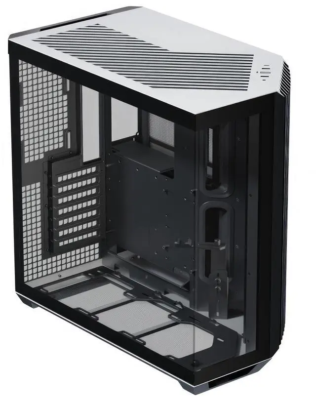 Main image of APNX V1 Dual-Chamber ATX Mid-Tower Airflow PC Case, Panoramic Glass Panels, 10 Fan Slots, 360mm Radiator Support, Angular Intake 16cmx2 Fan Bracket, GPU Mount, Cable Management, Type-C, Black/White