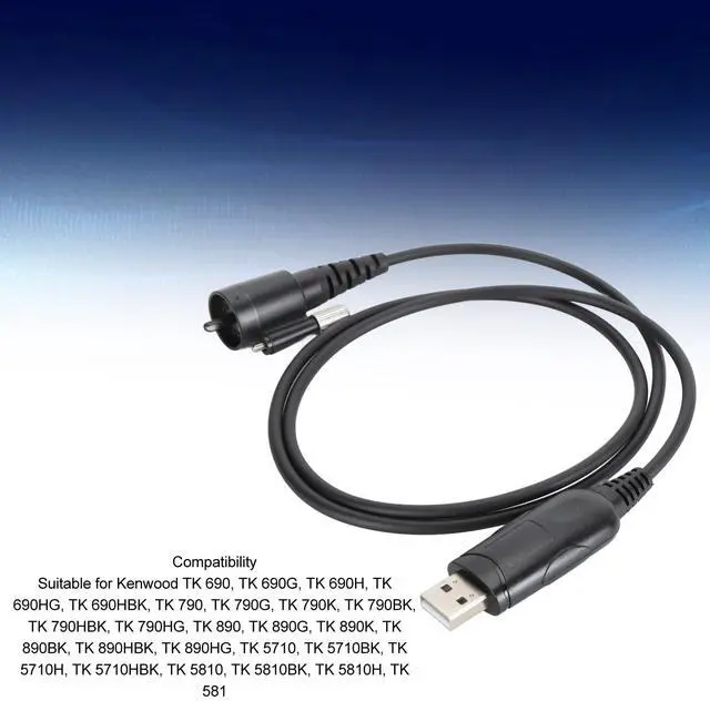 Alt view image 2 of 5 - ASHATA USB Programming Cable for Kenwood TK 690 TK 790 TK 890 TK 5710 TK 5810 TK 581 KPG 43, 12 Pin Two Way Talk Radio Replacement Programming Cable for TK 790BK
