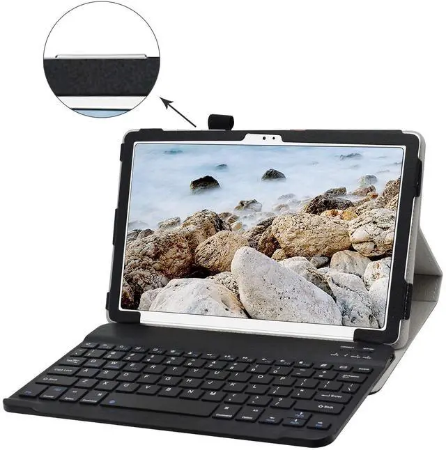 Alt view image 2 of 5 - Bige for Galaxy Tab A7 10.4 inch 2020 Keyboard Case,PU Leather Cover with Romovable Wireless Keyboard for Samsung Galaxy Tab A7 10.4 inch 2020 (SM-T500 /T505 /T507) Tablet,Black, 10001962-1