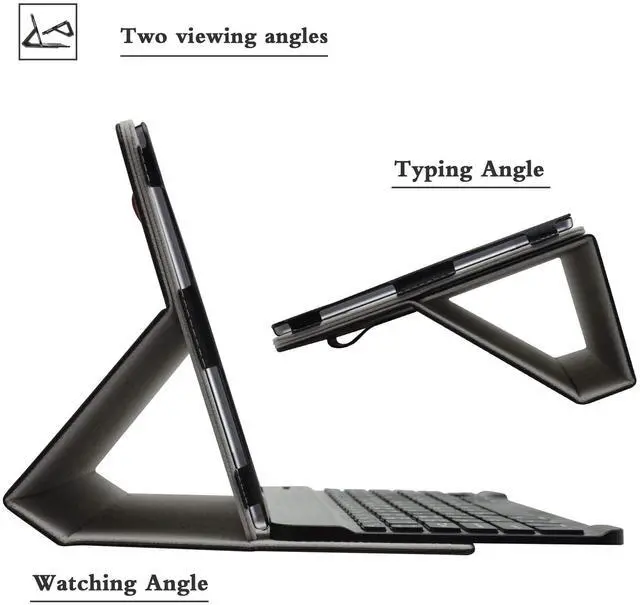 Alt view image 5 of 5 - Bige for Galaxy Tab A7 10.4 inch 2020 Keyboard Case,PU Leather Cover with Romovable Wireless Keyboard for Samsung Galaxy Tab A7 10.4 inch 2020 (SM-T500 /T505 /T507) Tablet,Black, 10001962-1