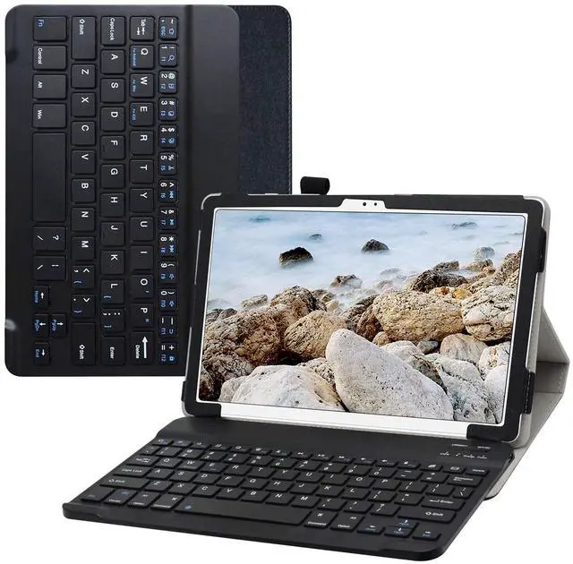 Main image of Bige for Galaxy Tab A7 10.4 inch 2020 Keyboard Case,PU Leather Cover with Romovable Wireless Keyboard for Samsung Galaxy Tab A7 10.4 inch 2020 (SM-T500 /T505 /T507) Tablet,Black, 10001962-1