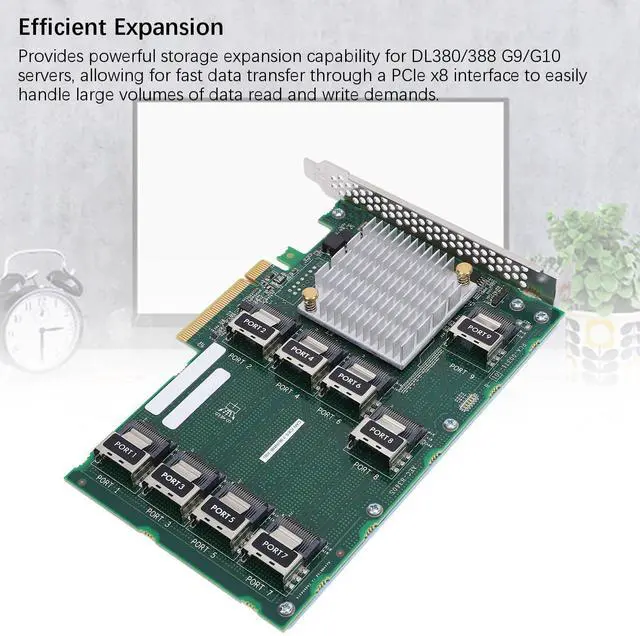 Alt view image 4 of 5 - SAS RAID Controller Card - AEC 83605 Support 24 Hard Drives Expansion, RAID Expander Card, 9 Ports PCIE X 8 Expander Card for Server DL380 388 G9 G10