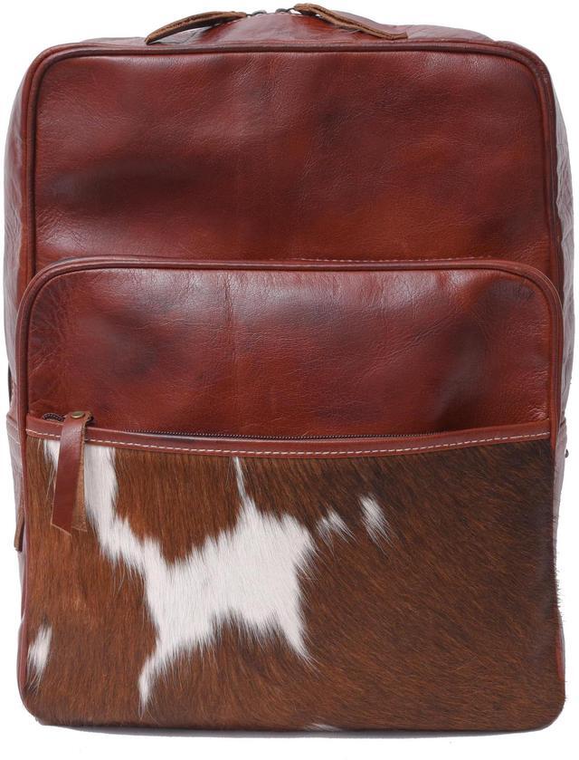 Alt view image 2 of 5 - CHAYELL Premium Full Grain Vintage Leather Backpack for Women & Men - 17 Inch Leather Laptop Backpack, Travel Backpack, Business Backpack, Rucksack Bag (Brown)