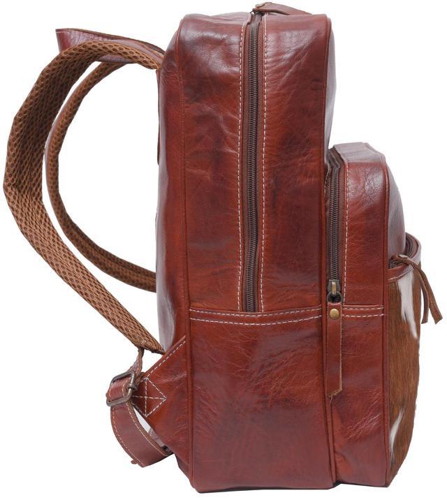 Alt view image 5 of 5 - CHAYELL Premium Full Grain Vintage Leather Backpack for Women & Men - 17 Inch Leather Laptop Backpack, Travel Backpack, Business Backpack, Rucksack Bag (Brown)