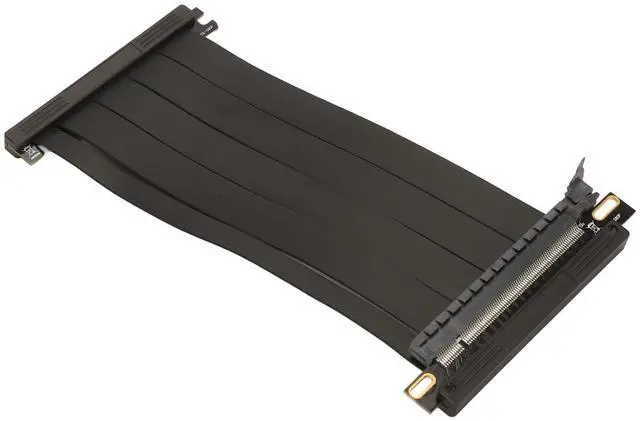 Alt view image 2 of 4 - Generic Pcie 4.0 Riser Cable, Pcie Extension Cable High Speed Double Reverse Foldable PCI Express Gen4 Graphics Card Extension Cable Vertical GPU Mount Extension Cable PCIE4.0 X16 Riser