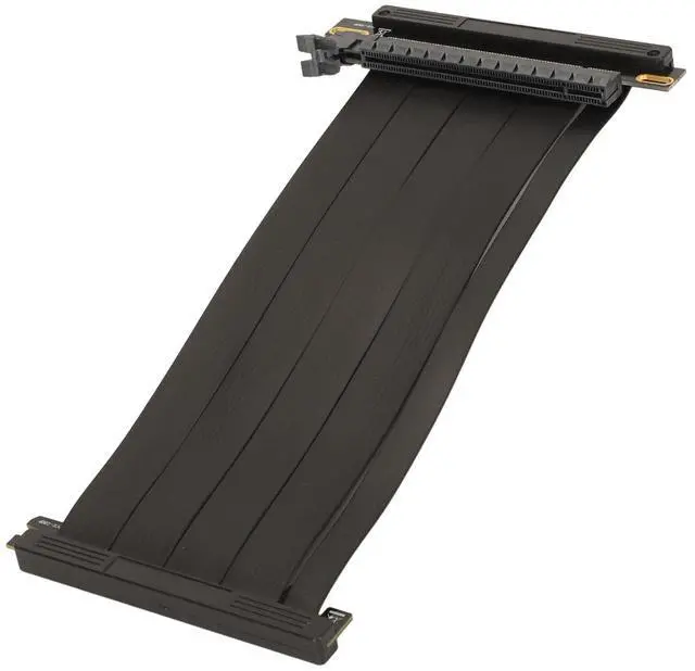 Alt view image 3 of 4 - Generic Pcie 4.0 Riser Cable, Pcie Extension Cable High Speed Double Reverse Foldable PCI Express Gen4 Graphics Card Extension Cable Vertical GPU Mount Extension Cable PCIE4.0 X16 Riser