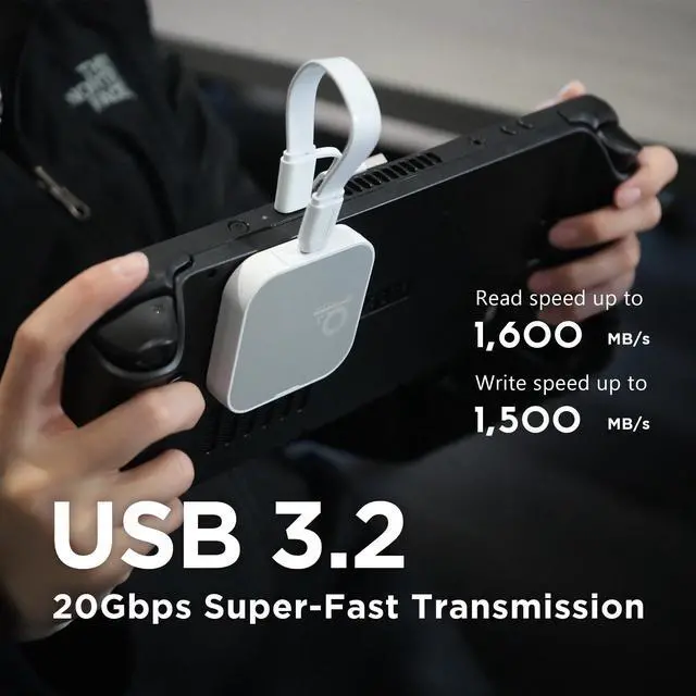 Alt view image 4 of 5 - DATO Magnetic External SSD 2TB, External Solid State Drive Portable SSD USB 3.2 Gen 2x2, up to 1600/1500 MB/s, Type-C 4K ProRes HDR Record, Compatible with iPhone 15&16 Pro Max - ARES Q3 Series